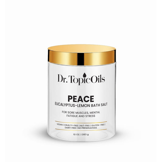 'PEACE' Lemon Eucalyptus Bath Salt Sample (2 oz Jar)
