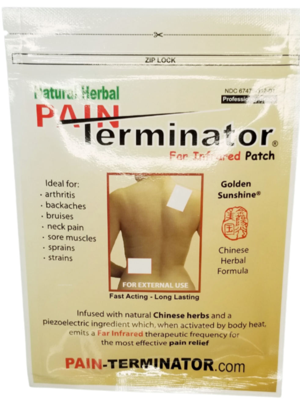 IN STOCK: Golden Sunshine Pain Terminator Patches